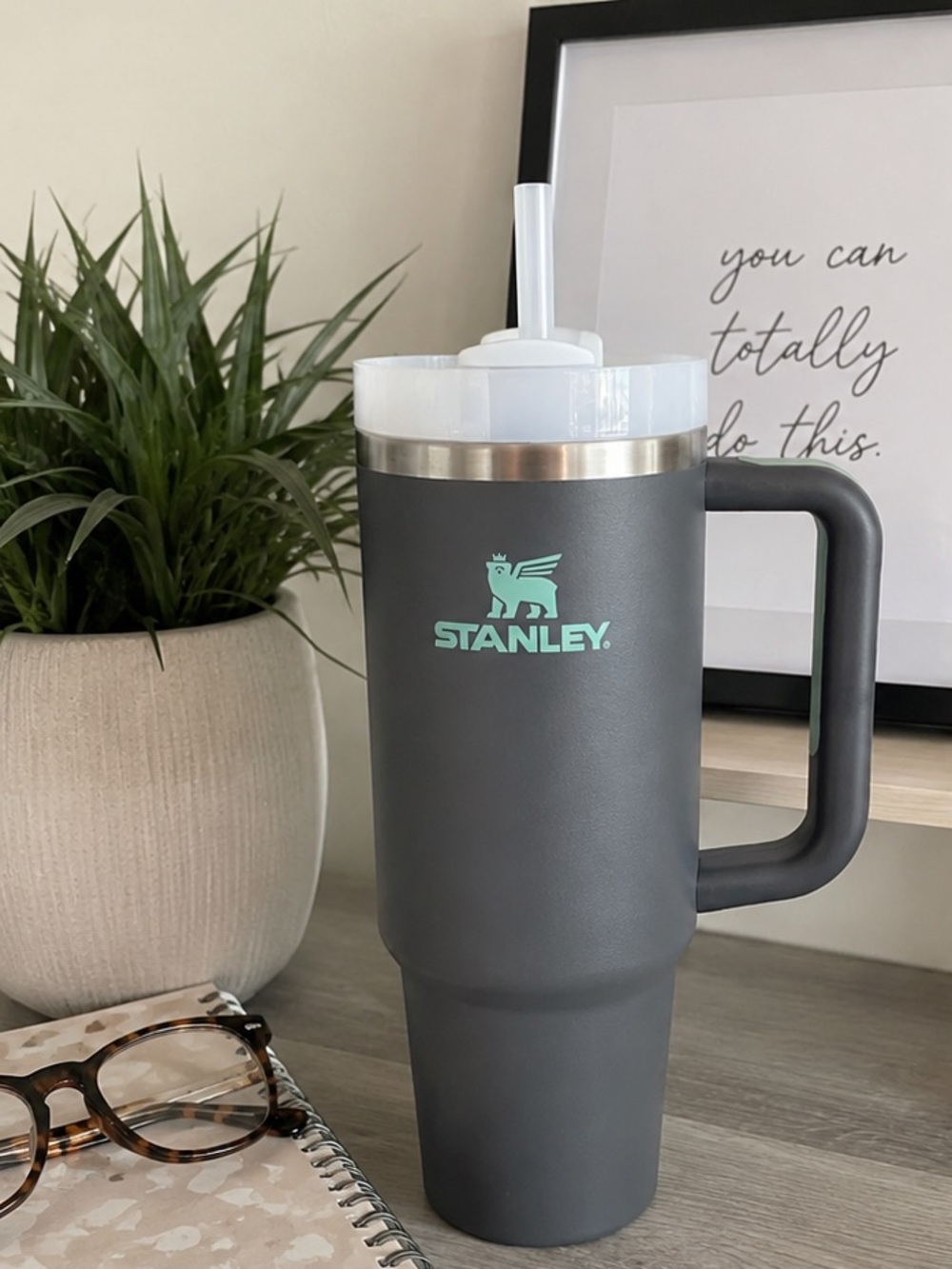 THE QUENCHER H2.0 FLOWSTATE CHARCOAL TUMBLER 30 OZ